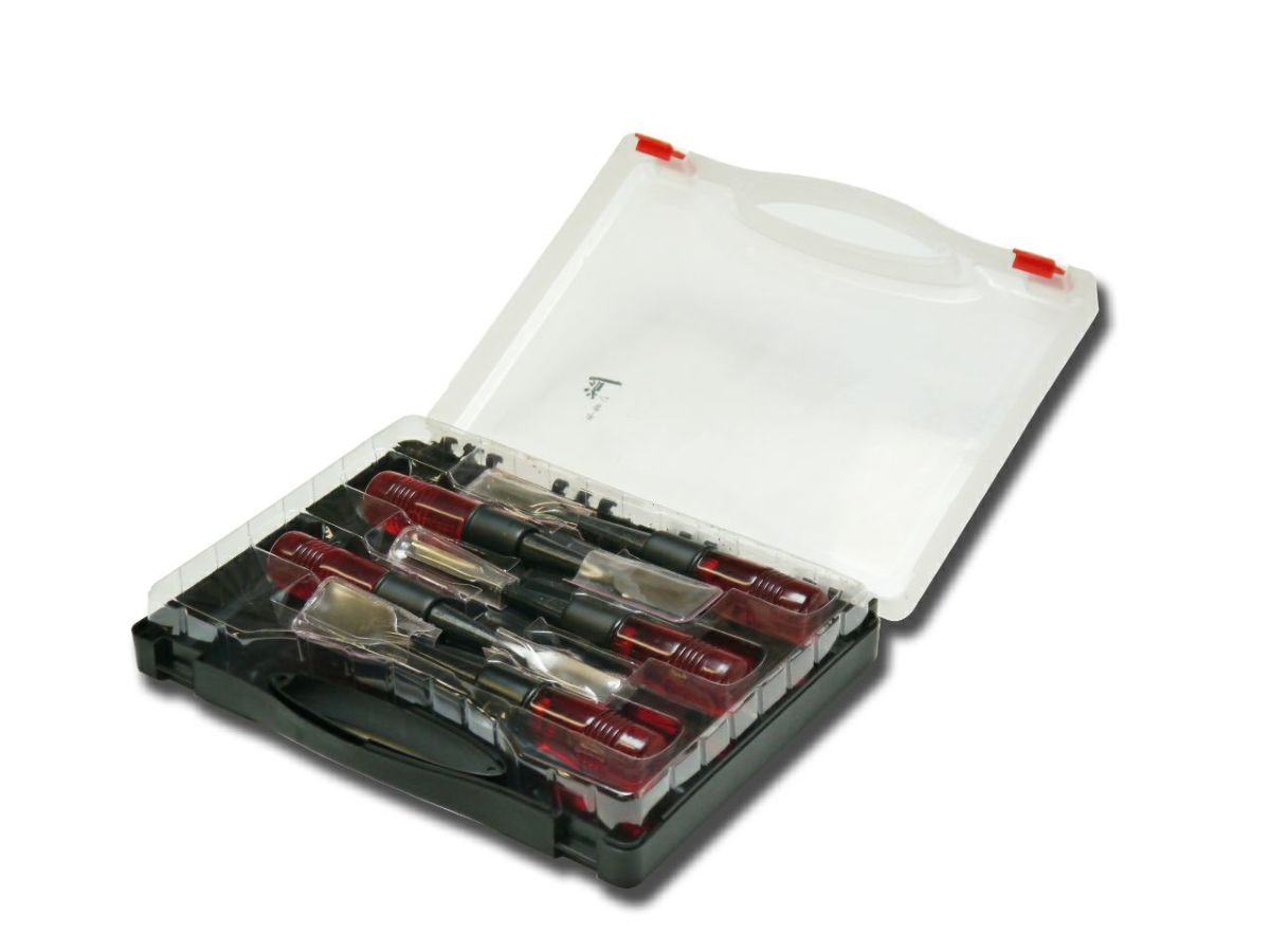 プラ柄 木彫りのみ　5本セット